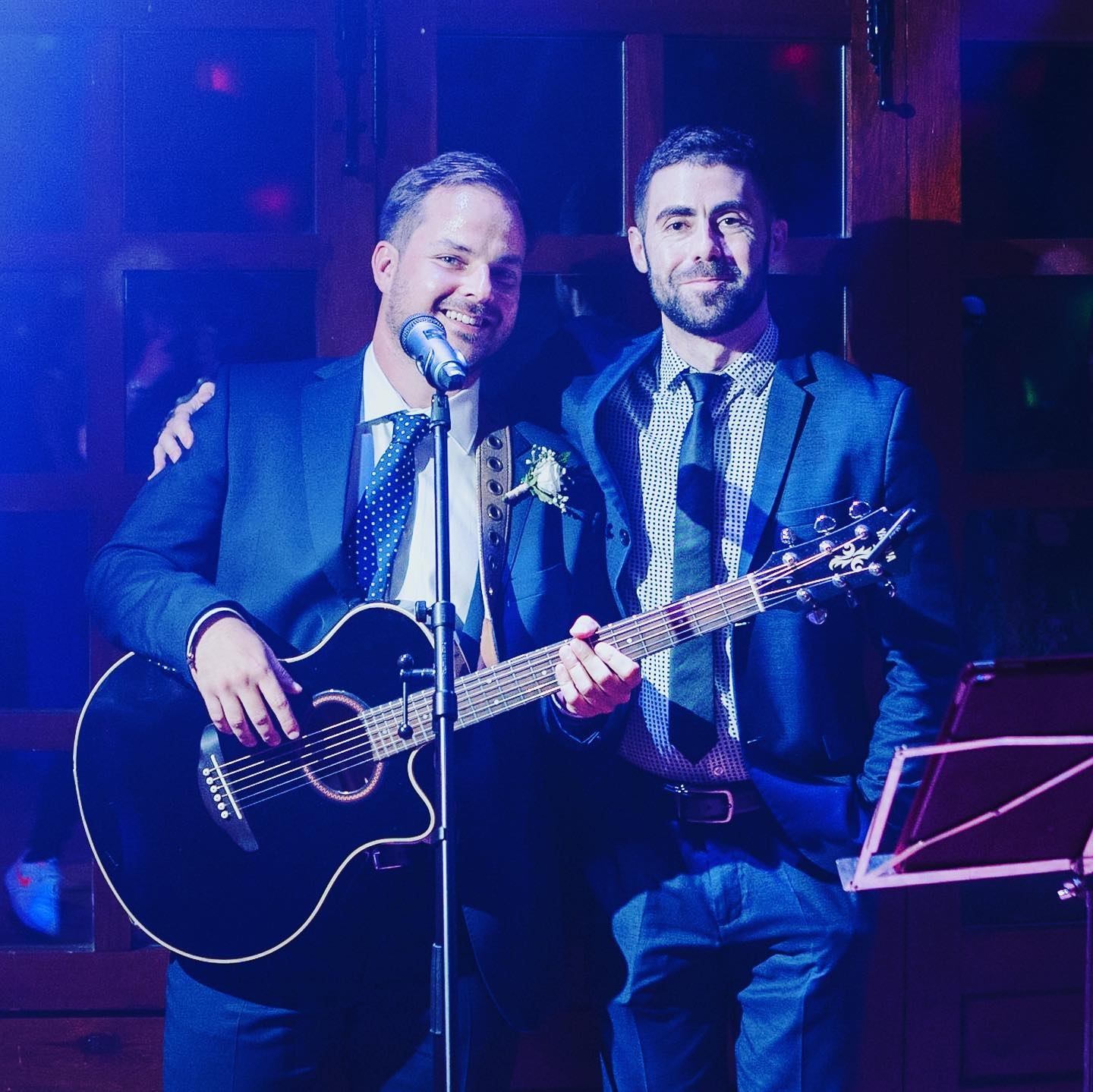 Live performance with guitar